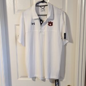 Auburn Tigers Under Armour Playoff Vented Performance Polo – White (NWT)